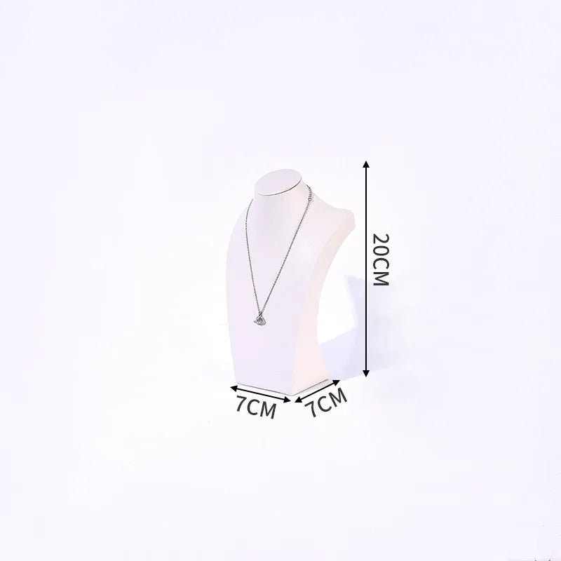 Velvet Necklace Display Stand Counter Top Jewelry Model Holder H-Shape Composite Paperboard And Velvet High-End Feel Stitching
