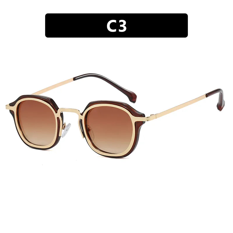 Retro Vacation Punk Glasses Ac Square Full Frame Men's Sunglasses