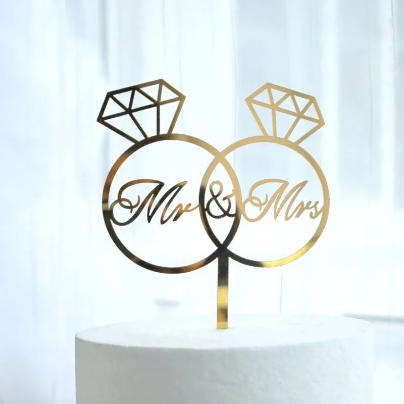 Elegant Lady Letter Heart Shape Plastic Holiday Banquet Birthday Party Supplies Cake Decorating Supplies 1 Piece
