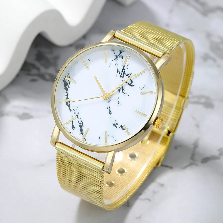 fashion solid color buckle quartz women's watches