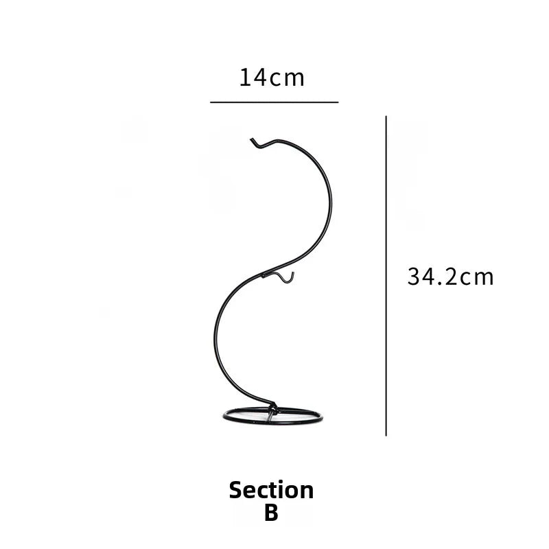 Simple micro landscape hanging hook  style iron stand detachable vase green plant stand desktop decoration creative base