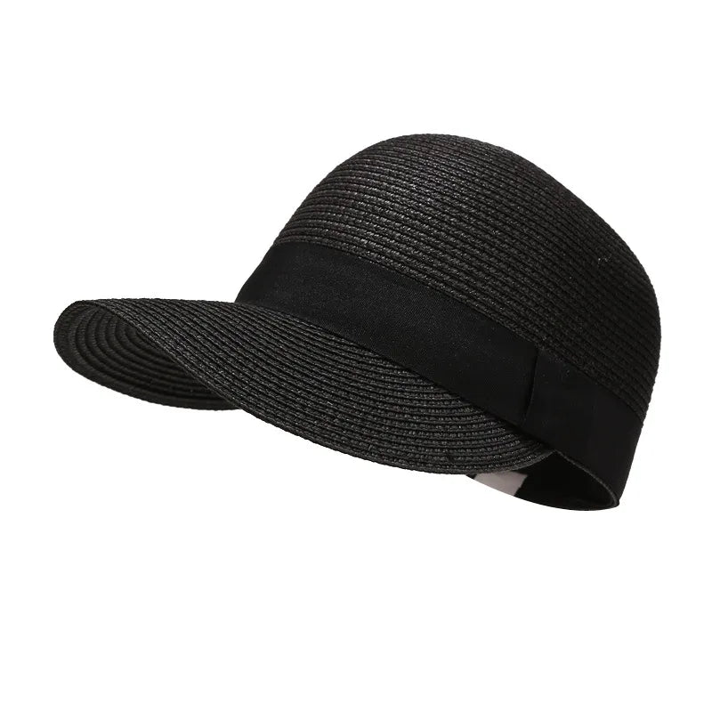 women's basic solid color big eaves sun hat