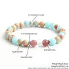304 Stainless Steel natural stone Casual Hawaiian Bohemian Beaded Handmade Round Bracelets