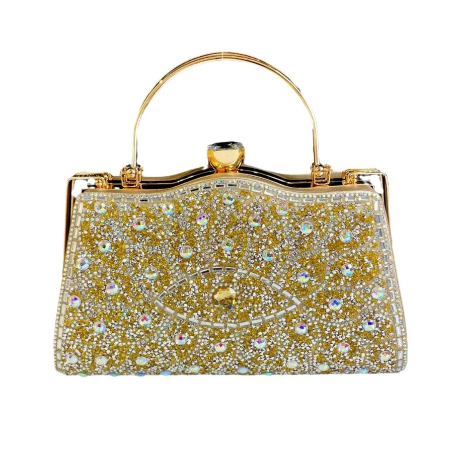 New Cross-border Exquisite Evening Bag Diamond Clutch Bag Women's Cheongsam Bag Celebrity Banquet Handbag Rhinestones