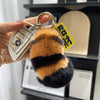 Simple Style Paw Print Plush Keychain