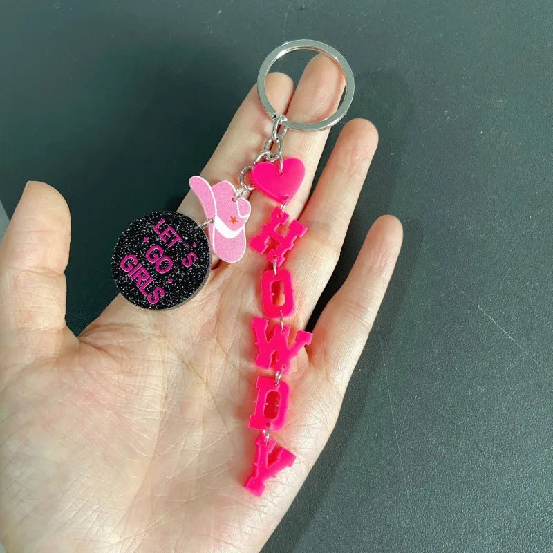 Streetwear Letter Heart Shape Arylic Valentine'S Day Unisex Keychain