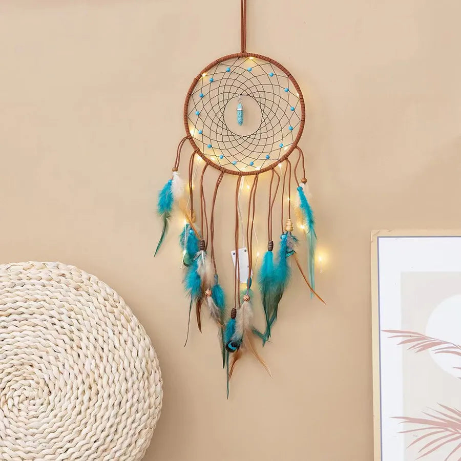 retro romantic pastoral star moon feather pendant artificial decorations