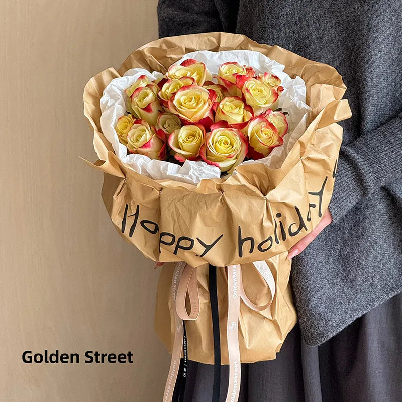Simple Style Letter Kraft Paper Date Festival Gift Wrapping Supplies Party Supplies Gift Wrapping Supplies 10 PCS/Package