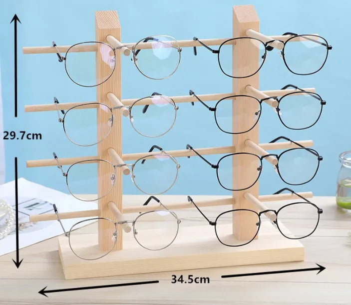 simple style geometric solid wood jewelry display