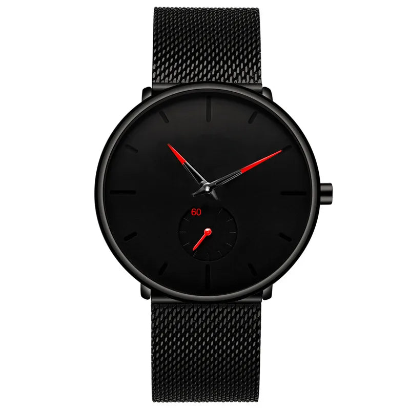 Casual Solid Color Quartz Men's Watches