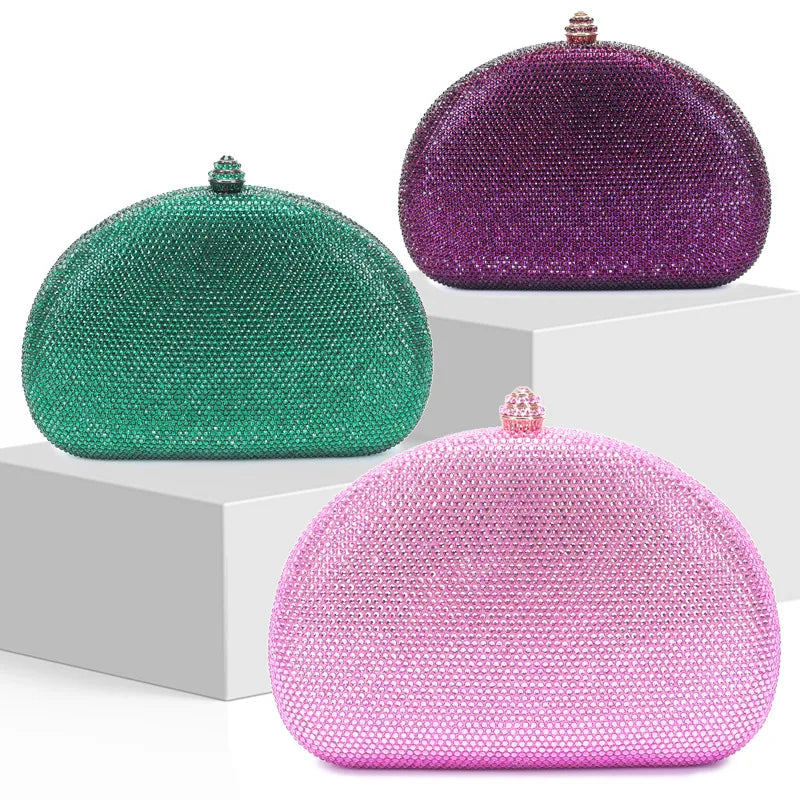 Evening bag   ladies evening bag party wedding export Diamond Crystal rhinavian bag  style