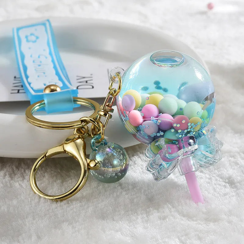 cartoon style candy arylic women's bag pendant keychain