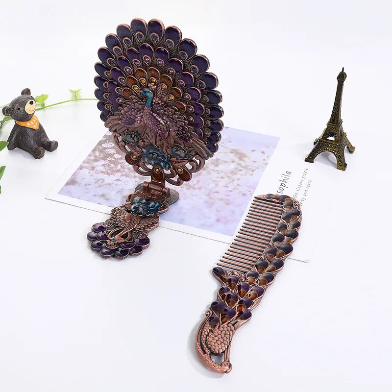 classical peacock alloy mirror 1 set