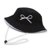 Women's Sweet Bow Knot Embroidery Wide Eaves Bucket Hat