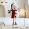 Plush Foam Christmas Snowman Decoration Red Scarf Desktop Display Window Arrangement Cute Doll Holiday Atmosphere Setup Decor
