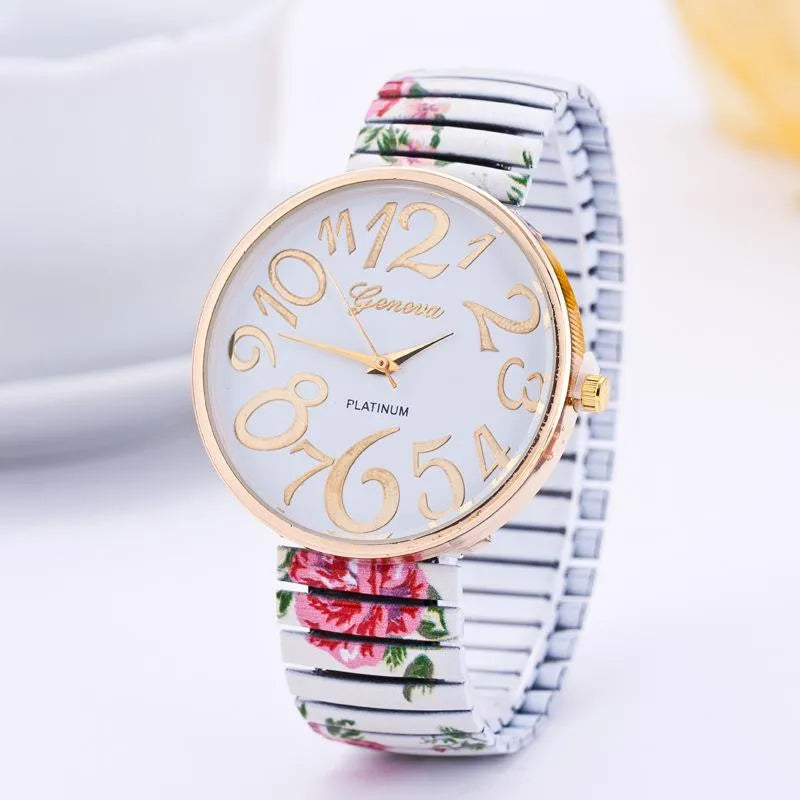 fashion printing elastic floral steel belt strap table nhsy143333
