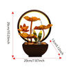 Fountain running water decoration factory circulating water desktop iron decoration golden green lotus leaf with light ring