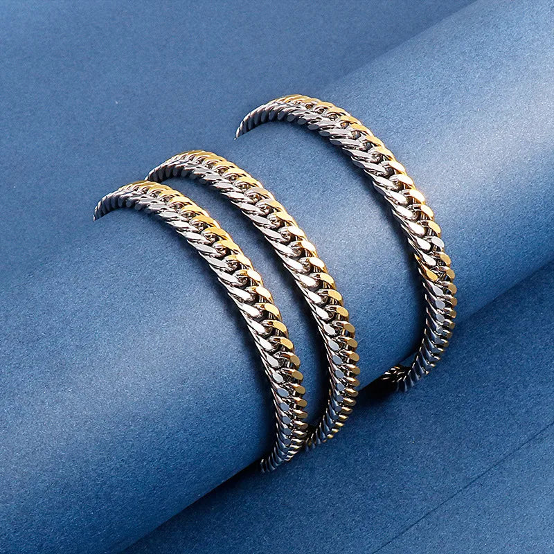 Wholesale Jewelry Punk Streetwear Geometric Titanium Steel 18K Gold Plated Necklace
