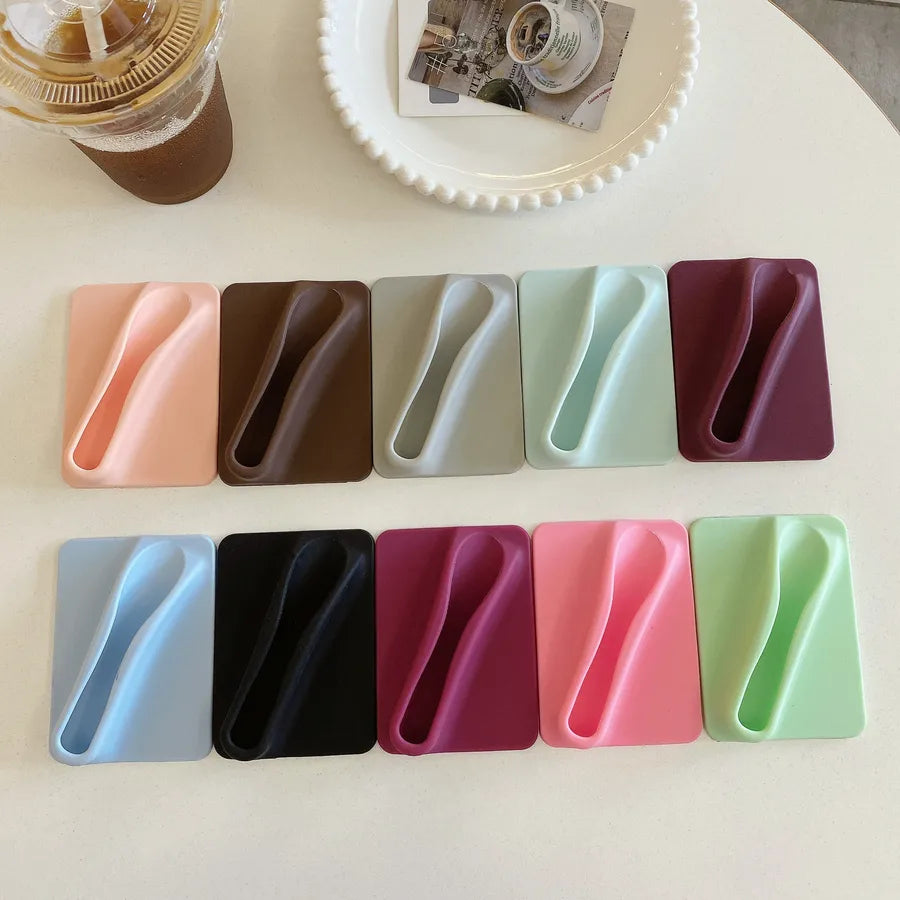 Simple Style Solid Color Silica Gel Phone Cases Phone Ring Grips