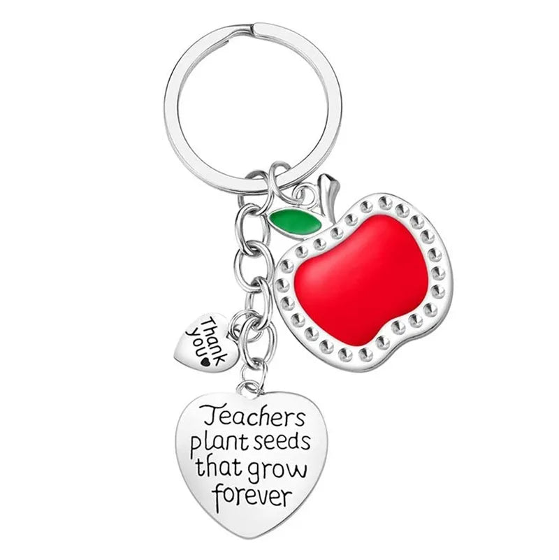 Fashion Letter Apple Metal Teachers' Day Unisex Bag Pendant Memorial Keychains