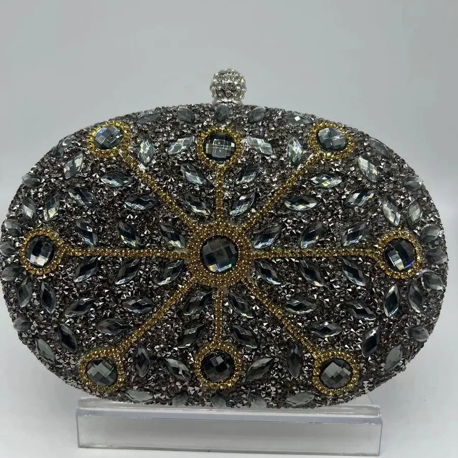 Sunflower Diamond-encrusted Dinner Bag Fashion Banquet Women's Clutch Bag Personality Dress Evening Bag