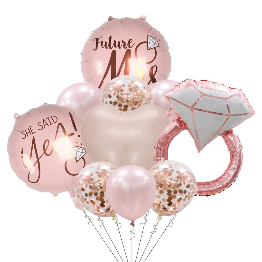 wedding season valentine's day sweet letter heart shape aluminum film wedding party balloons