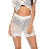 Women's Solid Color Polyester Swimming Trunks Marine Style Beach Cover Ups