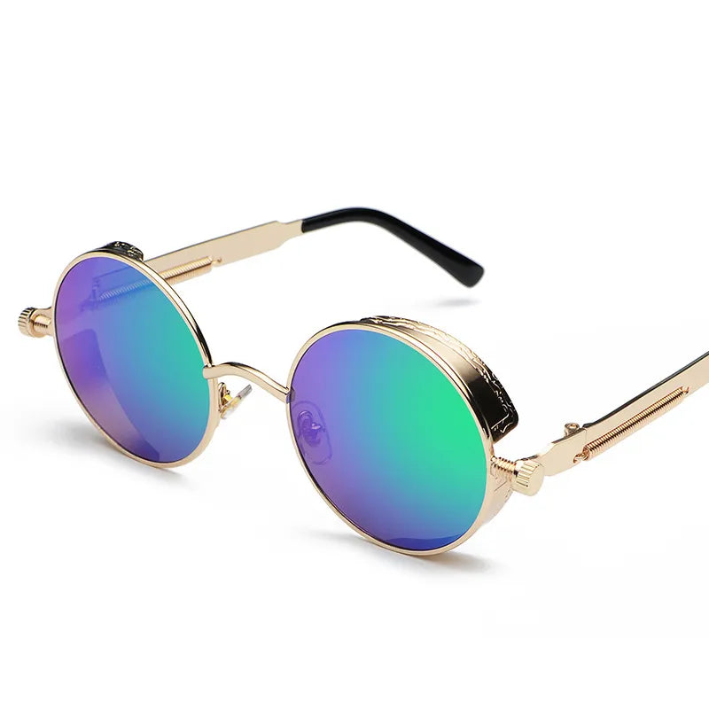 hip-hop punk streetwear round pc round frame full frame men's sunglasses