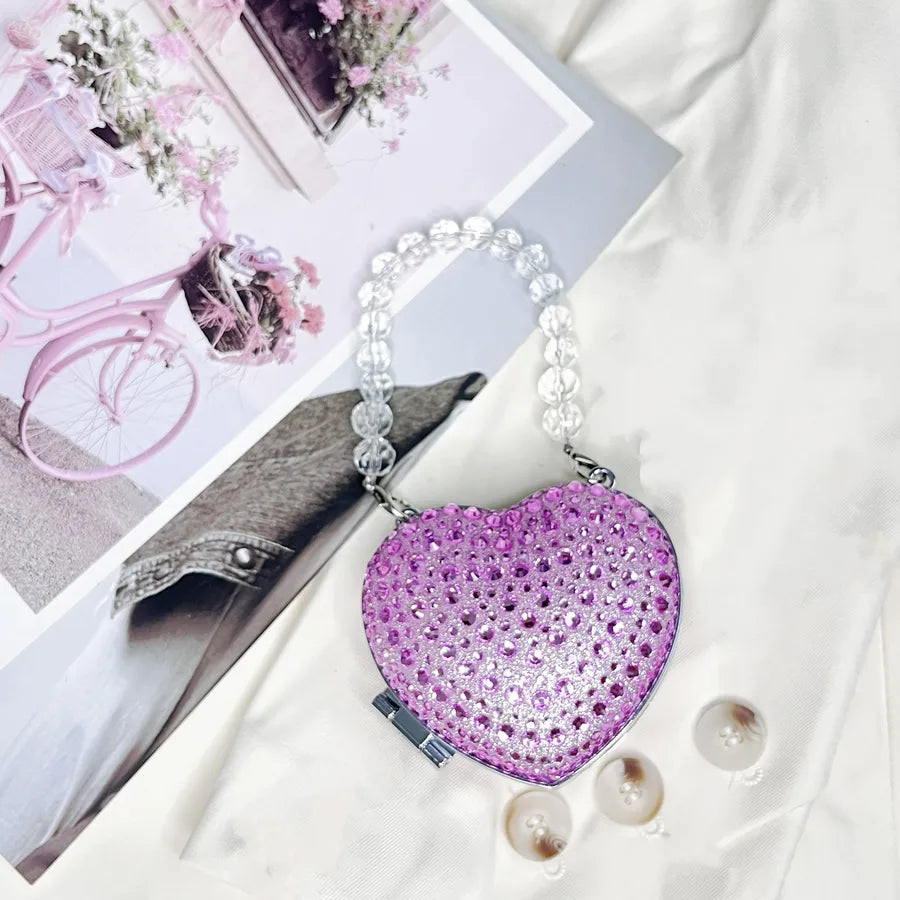 Women's Mini Acrylic Heart Shape Streetwear Heart-shaped Magnetic Buckle Shoulder Bag Handbag