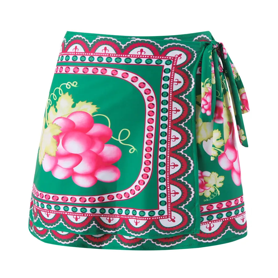 Women's Lady Modern Style Printing 2 Pieces Set One Piece Swimwear