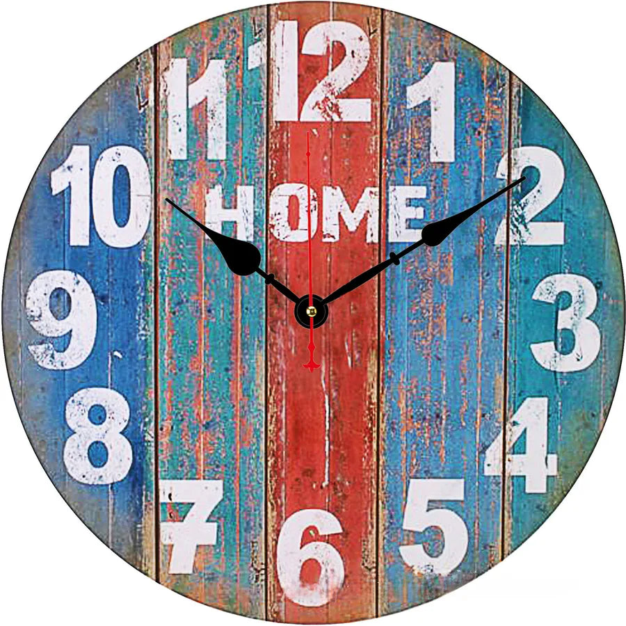 A generation of  wall clock retro simple wooden clock wall hanging decorative round clock creative mute clock