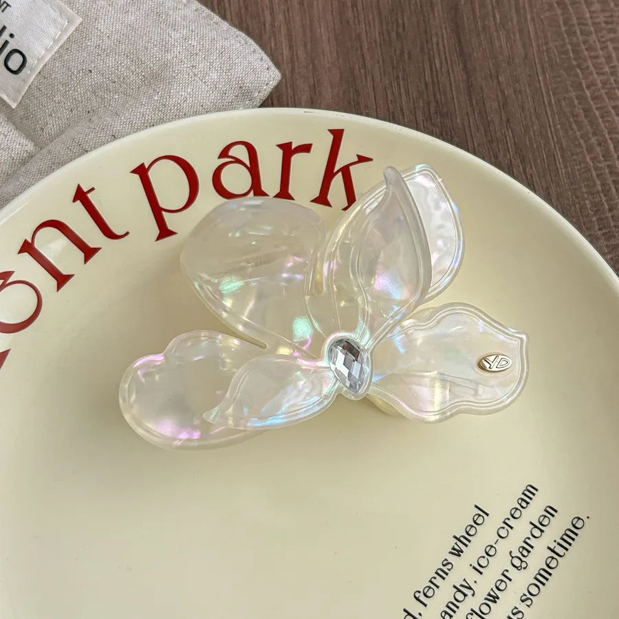 Large Size 3D Triangle Magnolia Hair Clip Stylish French Luxurious Updo Shark Clamp Women's Hair Accessories Acetate Material