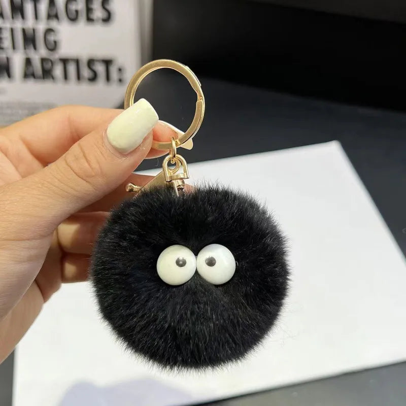 Cartoon Style Cartoon Imitate rex rabbit fur Bag Pendant Keychain