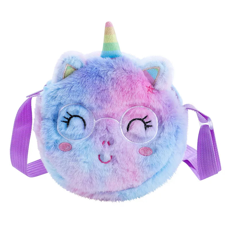 New Spot Cartoon Plush Shoulder Bag Children's Cute Crossbody Bag Kindergarten Little Princess Coin Purse