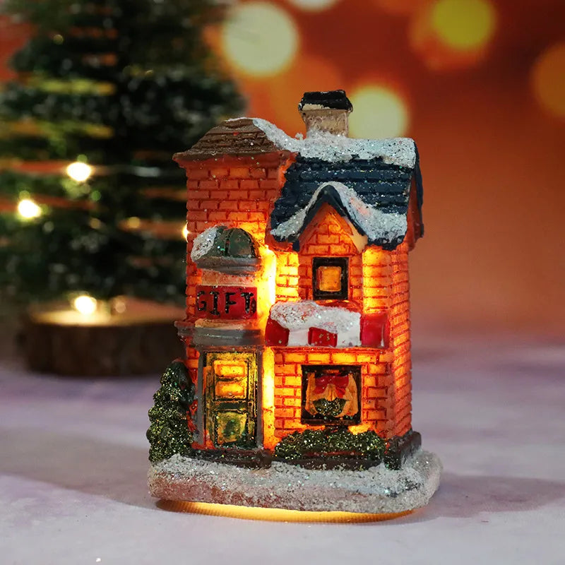 Christmas Cute House Resin Party Ornaments