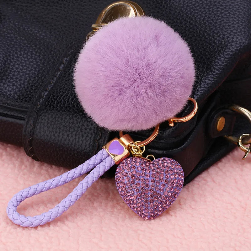 Simple Style Commute Solid Color Metal Women's Bag Pendant Keychain