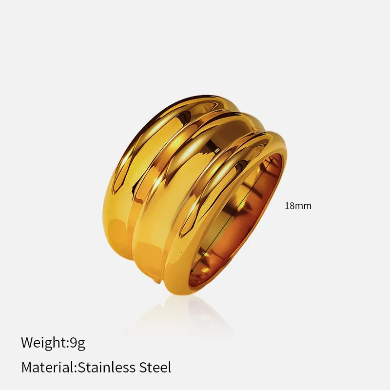 Wholesale Jewelry Casual Elegant Solid Color 304 Stainless Steel Rings
