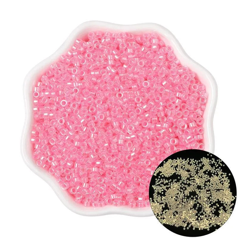 1 Pack Glass Solid Color Beads