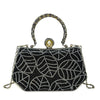 Fashionable Diamond Embedded Retro Evening Bag Women's Crossbody Chain Box Bag Special Shape Material Box Style Single Shoulder Strap