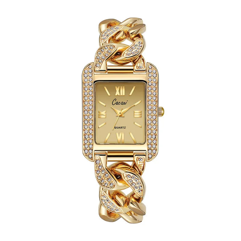 Casual Retro Solid Color Jewelry Buckle Quartz Watch