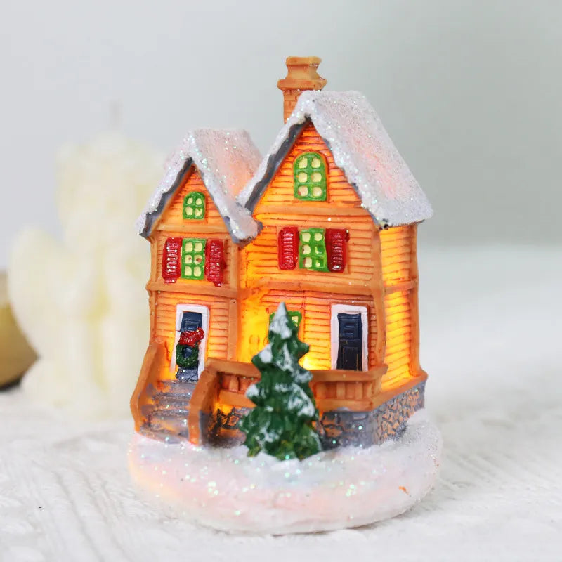 Christmas Cute House Resin Party Ornaments