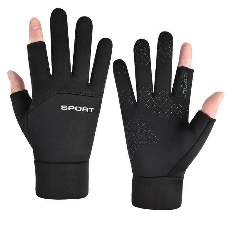 Warm cashmere gloves new autumn and winter outdoor sports gloves men and women riding mountaineering waterproof cold-proof gloves