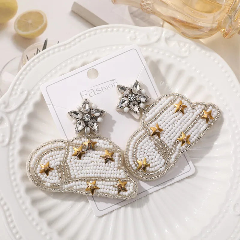 Handmade Christmas Tree Pumpkin Snowflake Earrings Women's Festive Atmosphere Sensation Ear Jewelry Holiday Flower Design