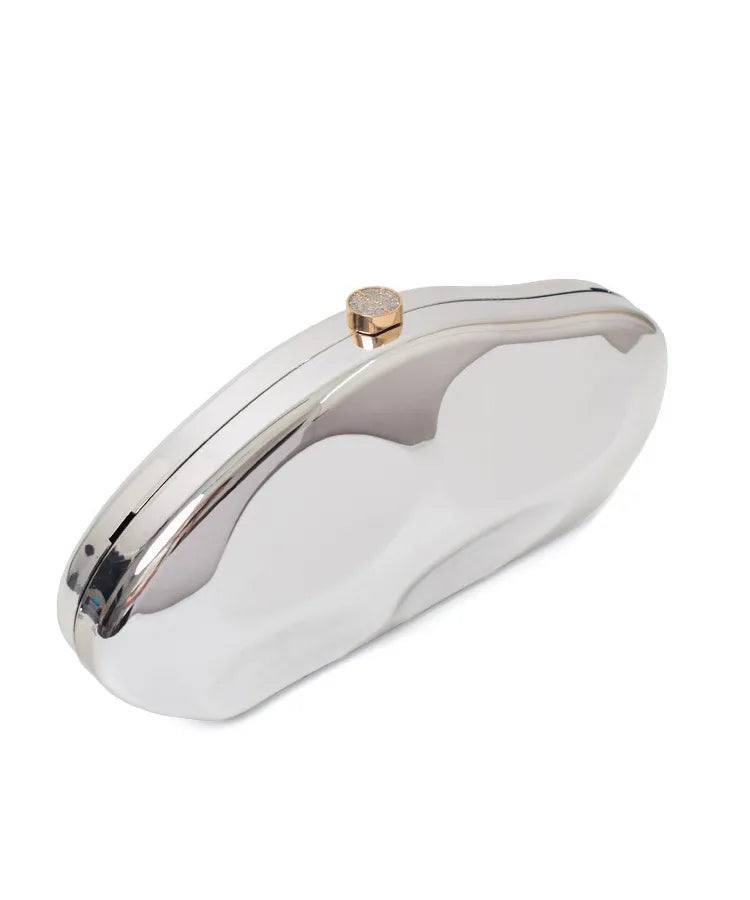 Silver Gold Arylic Solid Color Square Evening Bags