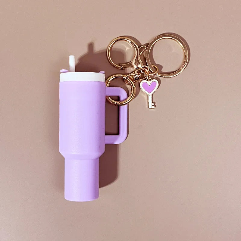 Classic Style Commute Cup Plastic Unisex Bag Pendant Keychain