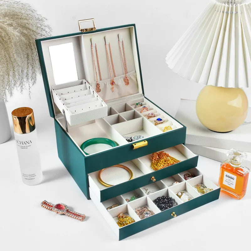 1 Piece PU Simple Style Indoor Daily Solid Color Jewelry Boxes