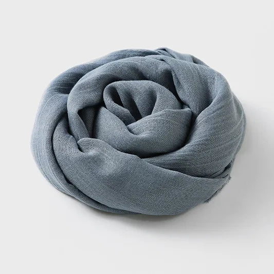 women's simple style solid color cotton and linen silk scarves