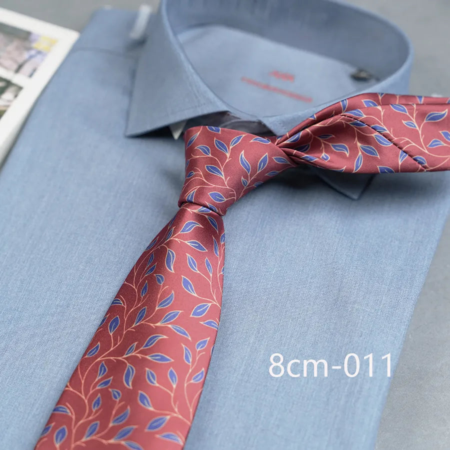 Casual Ditsy Floral Plant Polyester Yarn Men's Tie
