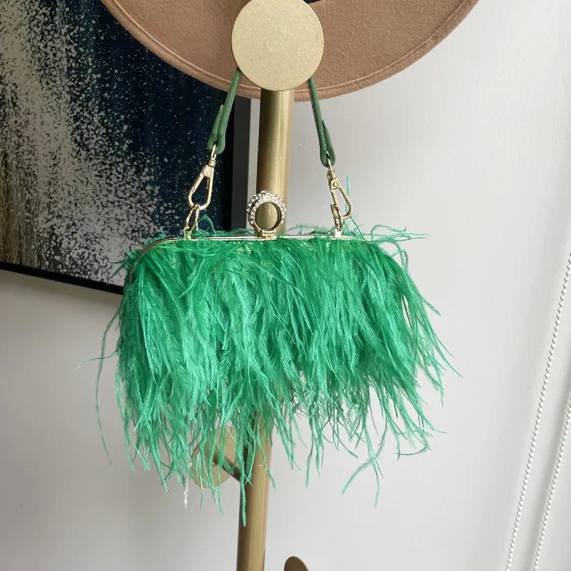 women's medium spring&summer plush fashion handbag