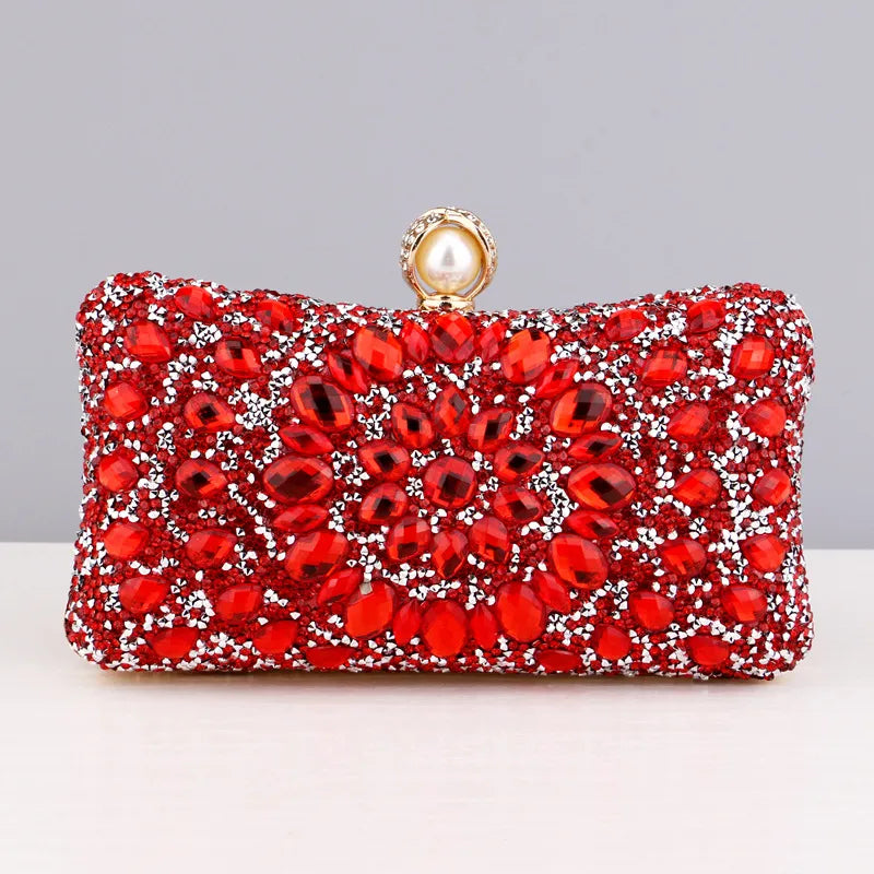 green blue pink pu leather polyester flower pillow shape evening bags